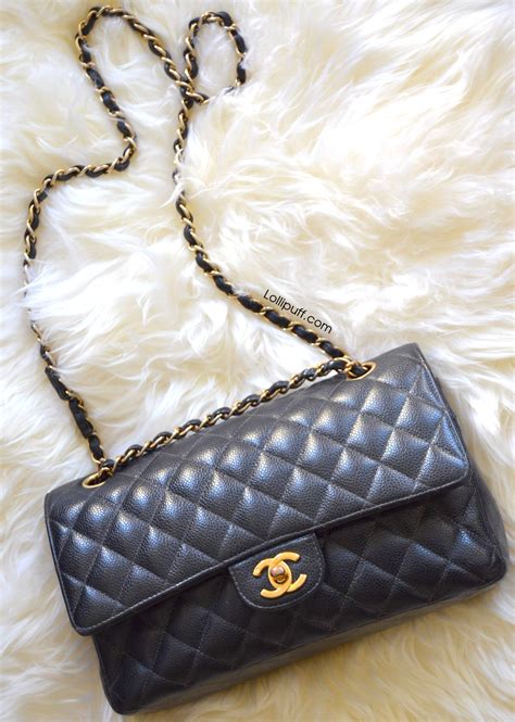 Chanel medium double flap caviar